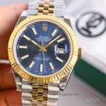 KS Factory Rolex Datejust 41 Blue Index Dial Two Tone Jubilee Band 2836 Automatic Watch